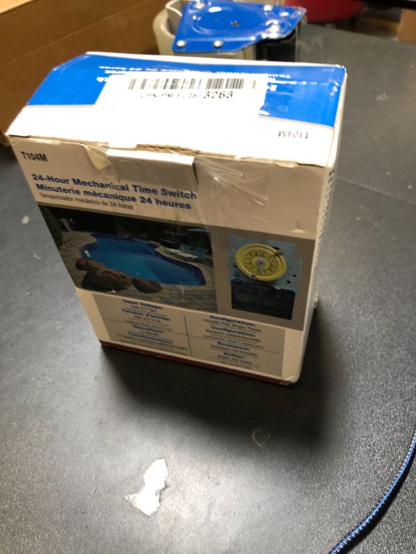 Photo 1 of T104M 24-Hour Mechanical Time Switch Replacement for Pool Pump Timer, Reliable Control for Various Loads, 12 ON/Off Operations, Manual Override Included Trippers, 220V 40A DPST Timer Mechanism