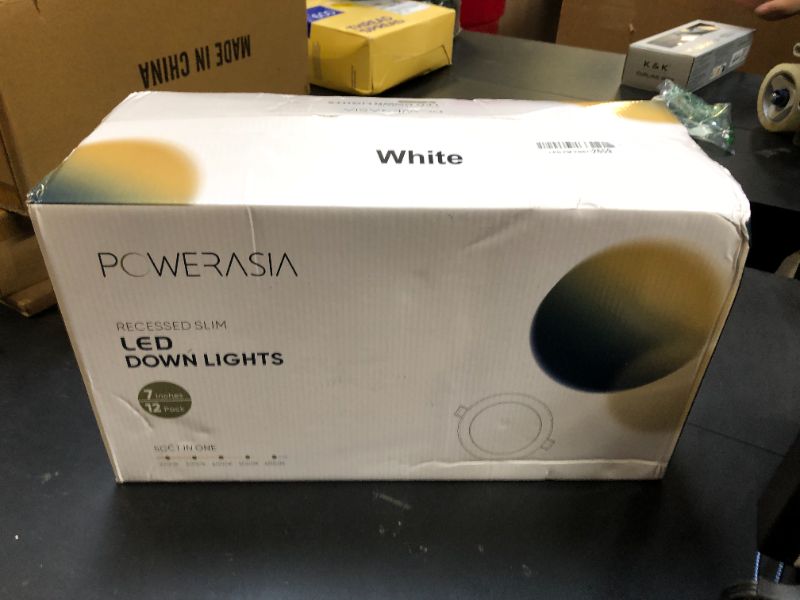 Photo 1 of 12 Pack Recessed Lighting 7 Inch with Junction Box, 5CCT 7 Inch LED Recessed Lights Dimmable 2700K/3000K/4000K/5000K/6000K, 16W 1300lm Ultra Thin Recessed Lighting - ETL and Energy Star Certified
