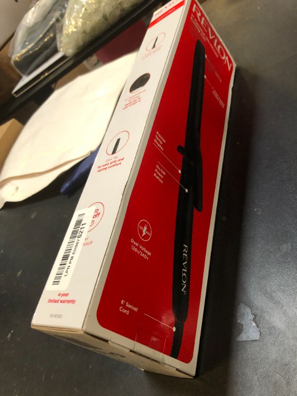 Photo 1 of REVLON SmoothStay Coconut Oil Infused Hair Curling Iron - Barrel Curling Iron 1 Inch for Tight Curls, Shinier, Visibly Smoother Hair (1 in)