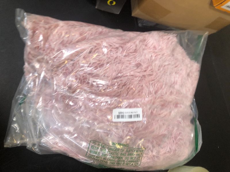 Photo 1 of LIFEREVO Fluffy Faux Fur Bean Bag Chair Cover (No Filler), Ultra-Soft Stuffed Animal Storage Bean Bag Cover for Kids Adults, Premium Furry Bean Bag Cover for Organizing Plush Toys (Ombre Old Pink)