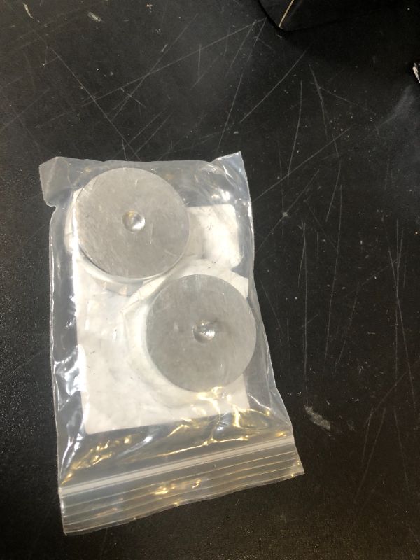 Photo 1 of UtySty 4 Pack Aluminum Disc Glass Table Leg Mounting Plates - Round Top Pad Hardware for Glass Tabletop - M8 Threaded, 40mm Diameter