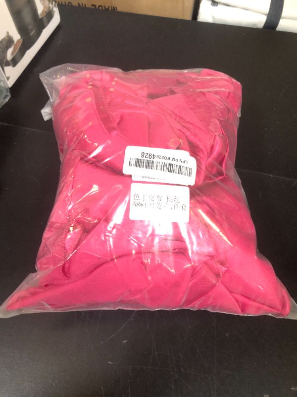 Photo 1 of Cobedzy 4 Pack Hot Pink Satin Tablecloth, 58 x 102 Inches Polyester Tablecloths Rectangular Tablecloths Wrinkle Resistant Table Cloth Dining Table Cover Smooth Fabric Tablecloth