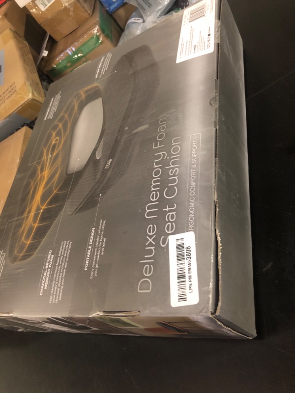Photo 1 of C CUSHION LAB Patented Pressure Relief Seat Cushion for Long Sitting Hours on Office/Home Chair, Car, Wheelchair - Extra-Dense Memory Foam for Hip, Tailbone, Coccyx, Sciatica - Light Grey