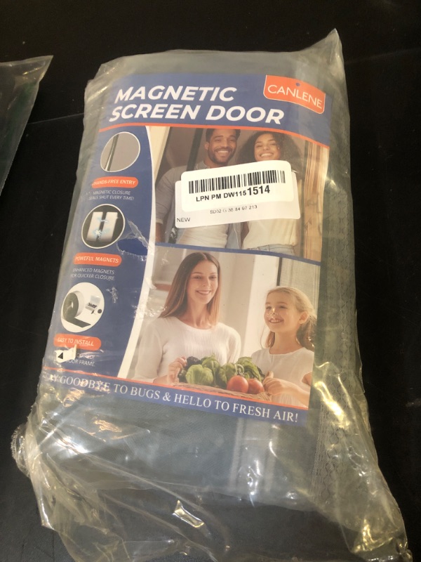 Photo 1 of CANLENE Magnetic Screen Door Left Right Side Opening Polyethylene Terephthalate Mesh Greater Than Fiberglass and Polyester Easy Install