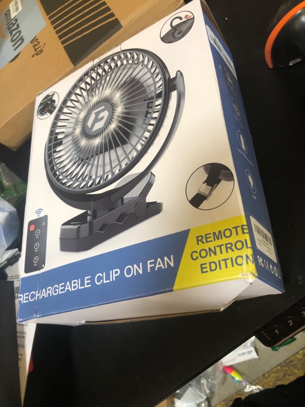 Photo 1 of FRIZCOL 24000mAh 8 Inch Portable Clip On Fan,Battery Operated Camping Fan with lights and Remote, USB Fans Small Desk Fans Personal Quiet Fans for Office Stroller Bedroom and Camping