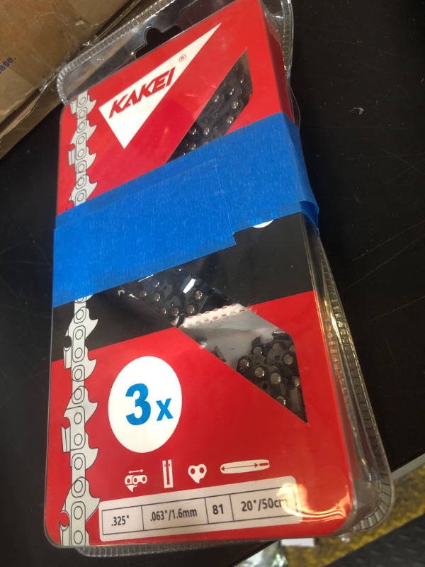 Photo 1 of KAKEI Stihl Chainsaw Chain 20 Inch .325" Pitch .063" Gauge 81 Drive Links- 26RS 81 Fits Stihl (PRE 2023 .063" Gauge) MS291, MS271 Farm Boss, MS261-36390050081, V81 (3 Chains)