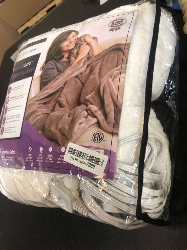 Photo 1 of SensorPedic Heated Electric Blanket with SensorSafe, Twin, Ivory