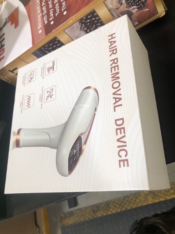 Photo 1 of Hair Removal Device Laser Hair Removal for Women and Men Permanent IPL Hair Removal At-Home 999,999 Flashes Painless Hair Remover on Armpits Back Legs Arms Face Bikini Line