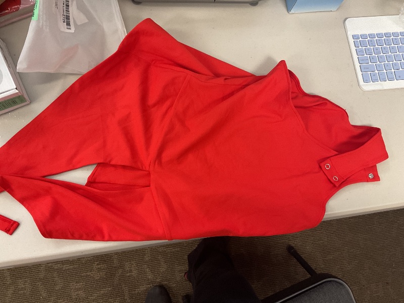 Photo 1 of Red one piece suit REORIA size Large body shaping 
