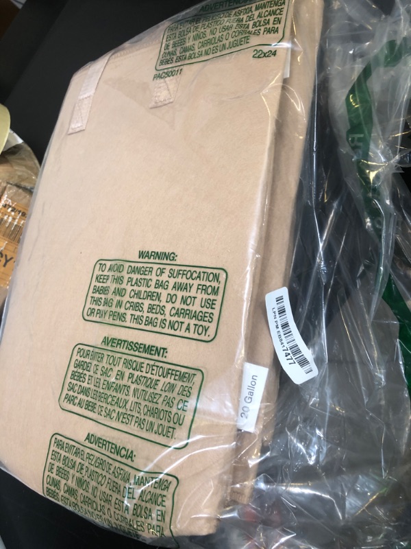 Photo 1 of VIVOSUN 5-Pack 20 Gallons Grow Bags Heavy Duty Thickened Nonwoven Fabric Pots with Strap Handles Tan