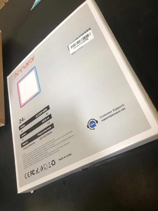 Photo 1 of Annaror Smart LED Ceiling Light WiFi, 13in RGB Flush Mount Lighting Fixture with Remote, Compatible with Alexa Google Home, Low Profile Ceiling Light for Bedroom, Kitchen, Square White