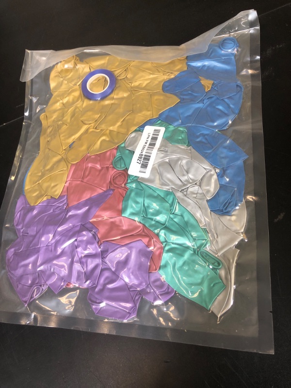 Photo 1 of 110 Pack Assorted Metallic Balloons 12 Inch, Chrome Latex Party Balloons 6 Gemstones Color for Birthday Party Graduation Anniversary Baby Shower Wedding Decorations