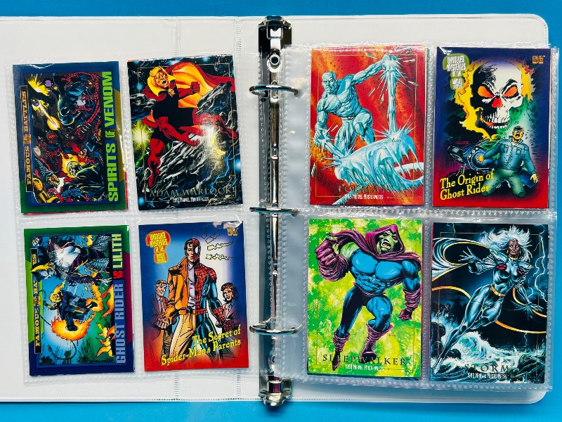Photo 1 of 025003…final sale no returns/refunds- 120 mixed Marvel trading cards in binder