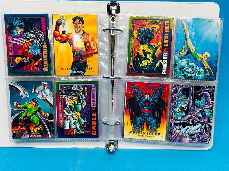 Photo 1 of 025003…final sale no returns/refunds- 120 mixed Marvel trading cards in binder