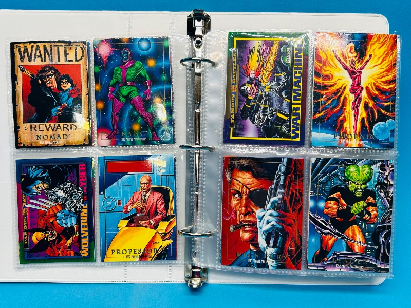 Photo 1 of 025003…final sale no returns/refunds- 120 mixed Marvel trading cards in binder