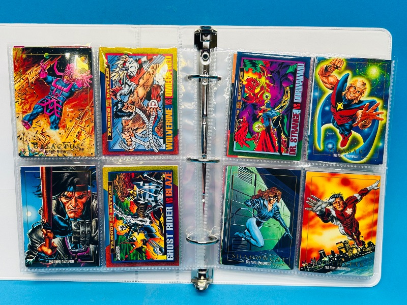 Photo 1 of 025003…final sale no returns/refunds- 120 mixed Marvel trading cards in binder
