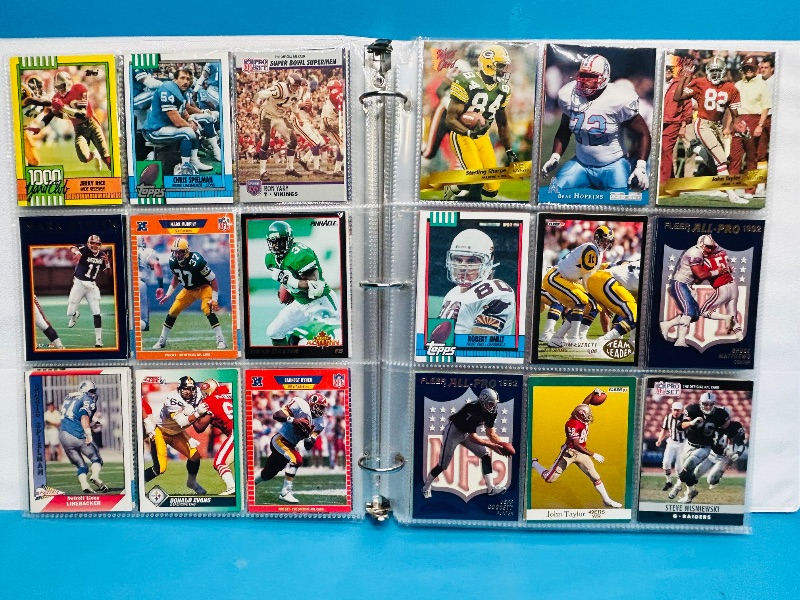 Photo 1 of 025009…  final sale no returns/refunds- 360 mixed football cards in binder