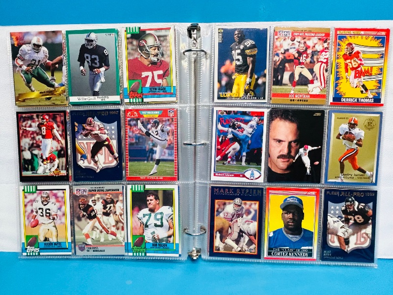 Photo 1 of 025009…  final sale no returns/refunds- 360 mixed football cards in binder