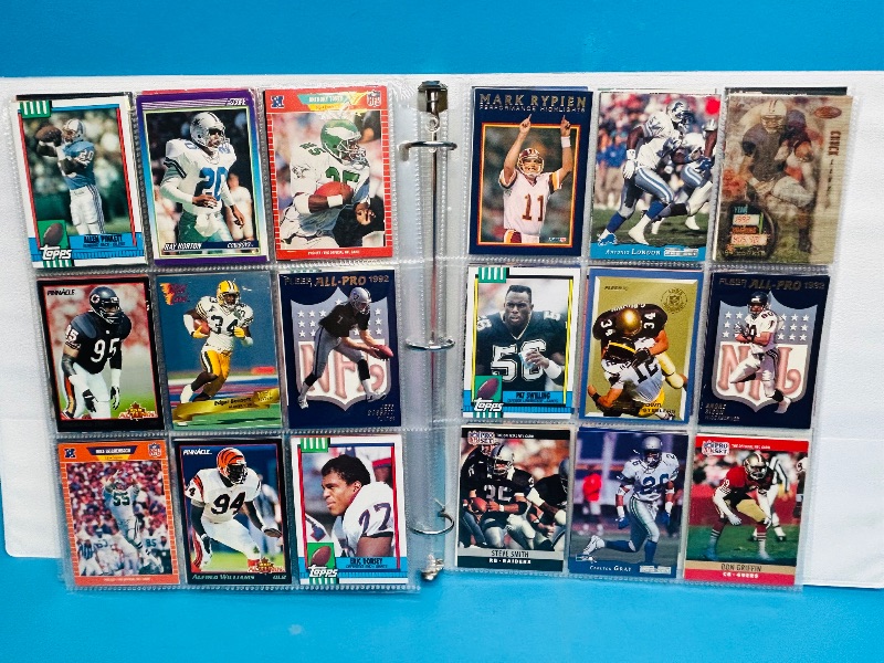 Photo 1 of 025009…  final sale no returns/refunds- 360 mixed football cards in binder