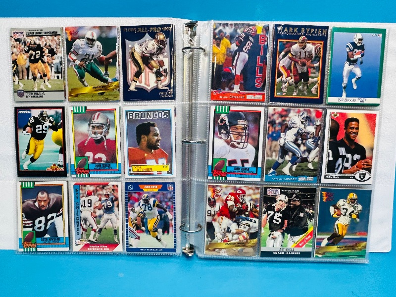 Photo 1 of 025009…  final sale no returns/refunds- 360 mixed football cards in binder