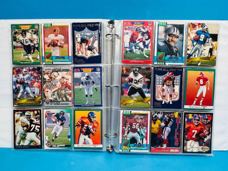 Photo 1 of 025009…  final sale no returns/refunds- 360 mixed football cards in binder
