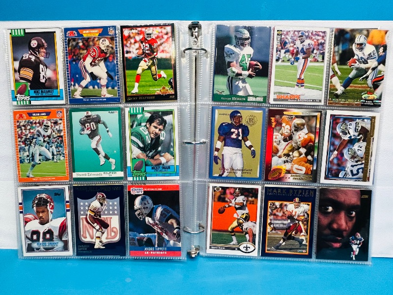 Photo 1 of 025009…  final sale no returns/refunds- 360 mixed football cards in binder