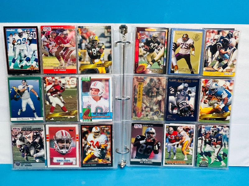 Photo 1 of 025009…  final sale no returns/refunds- 360 mixed football cards in binder