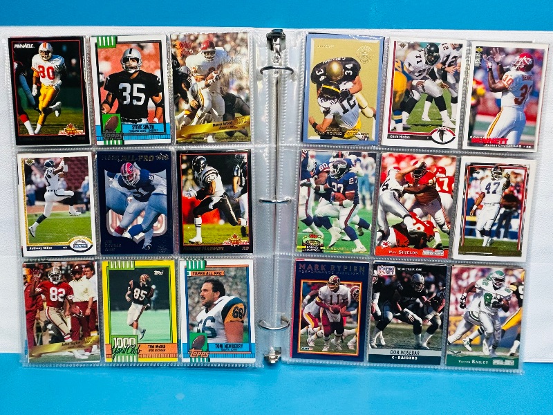 Photo 1 of 025009…  final sale no returns/refunds- 360 mixed football cards in binder