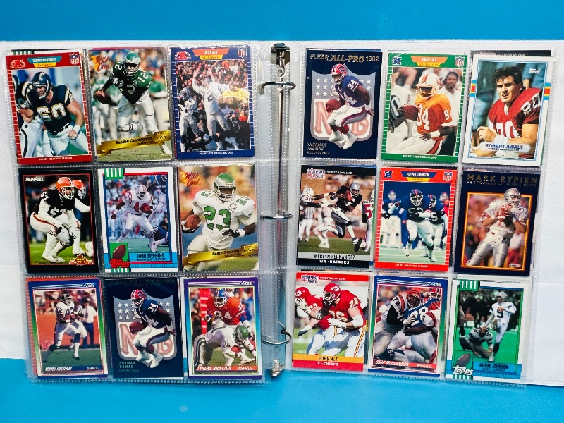 Photo 1 of 025009…  final sale no returns/refunds- 360 mixed football cards in binder