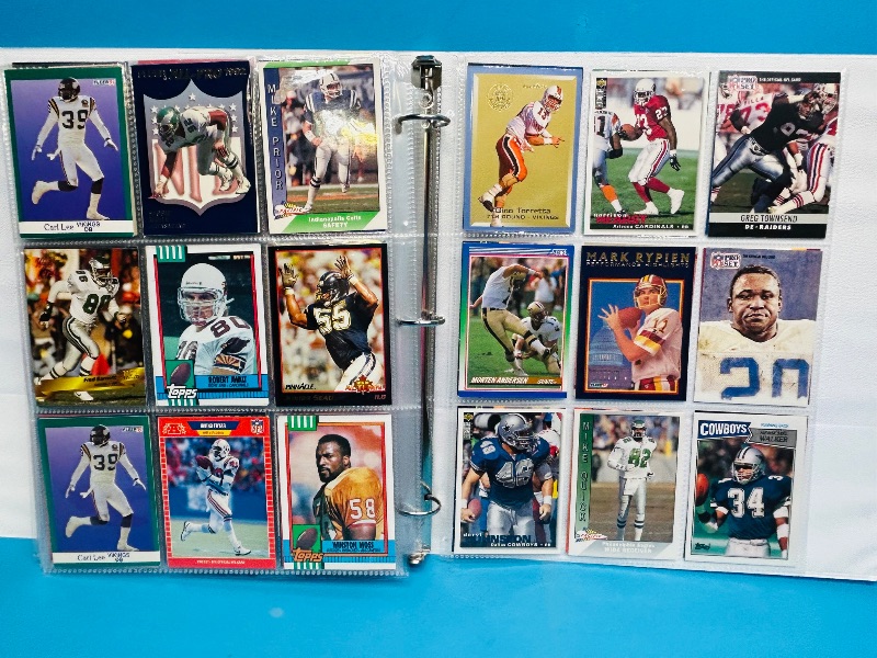 Photo 1 of 025009…  final sale no returns/refunds- 360 mixed football cards in binder