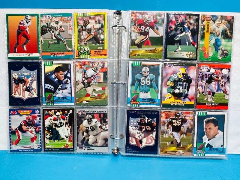 Photo 1 of 025009…  final sale no returns/refunds- 360 mixed football cards in binder
