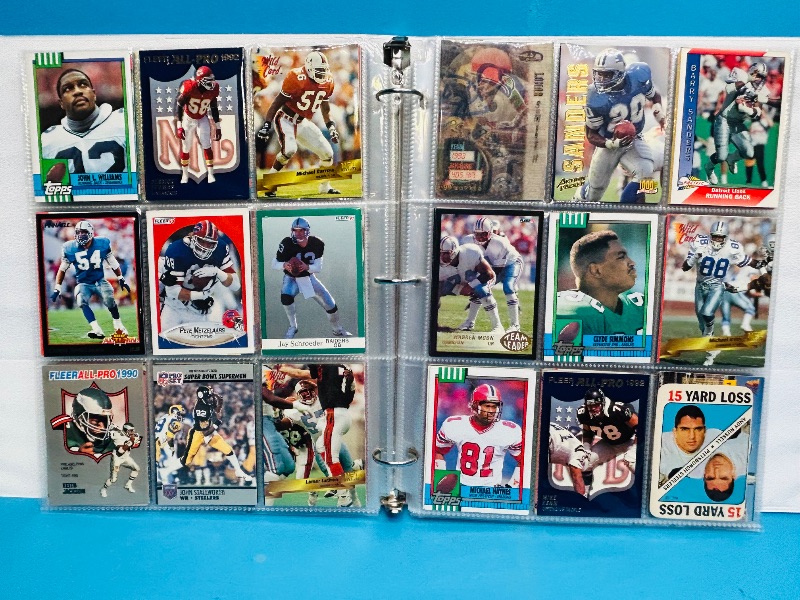 Photo 1 of 025009…  final sale no returns/refunds- 360 mixed football cards in binder