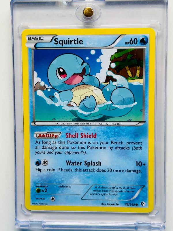 Photo 1 of 025019…Squirtle Pokémon card in hard plastic case 
