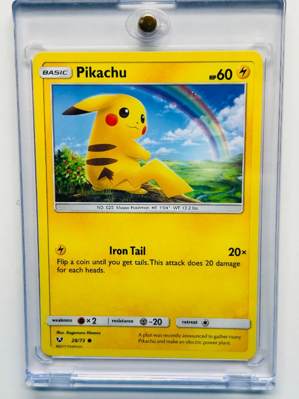 Photo 1 of 025022…Pikachu Pokémon card in hard plastic case 