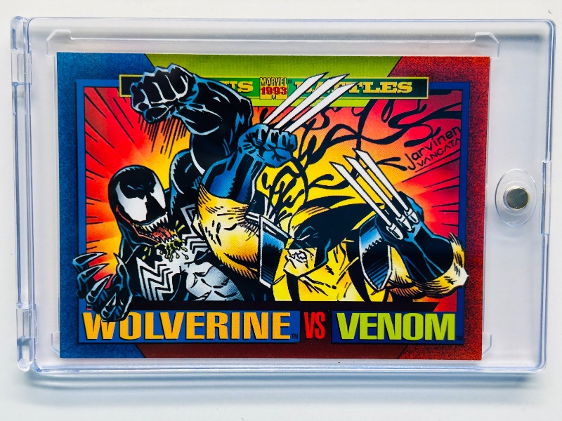 Photo 1 of 025034…Wolverine vs. Venom card 164 in hard plastic case famous battles