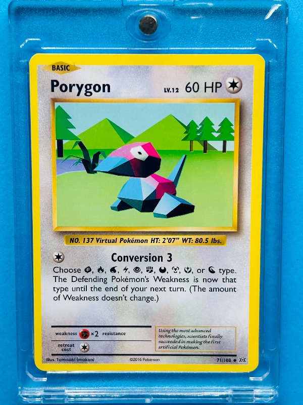 Photo 1 of 025043…Porygon  Pokémon card in hard plastic case