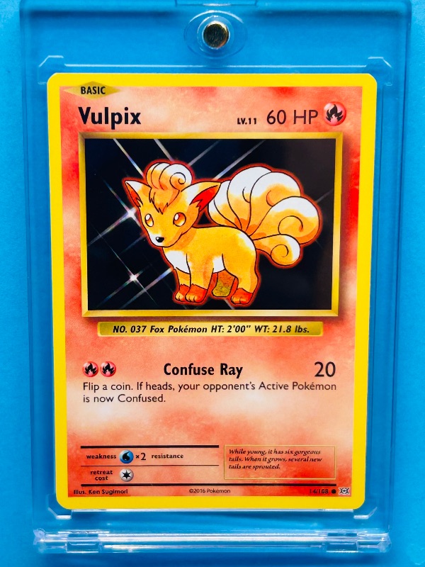Photo 1 of 025046… Vulpix  Pokémon card in hard plastic case