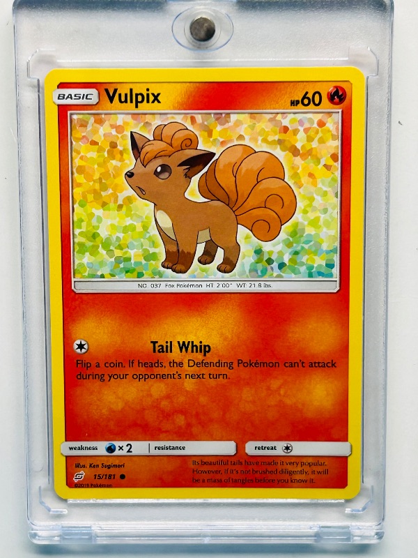 Photo 1 of 025048…Vulpix  Pokémon card in hard plastic case