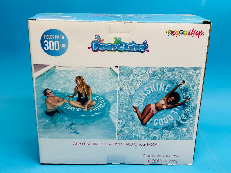 Photo 1 of 025052…Poolcandy inflatable pool island -holds 300 pounds-5 foot