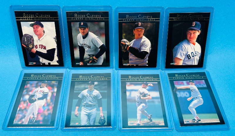 Photo 1 of 025081…8 Roger Clemens cards in hard plastic sleeves 