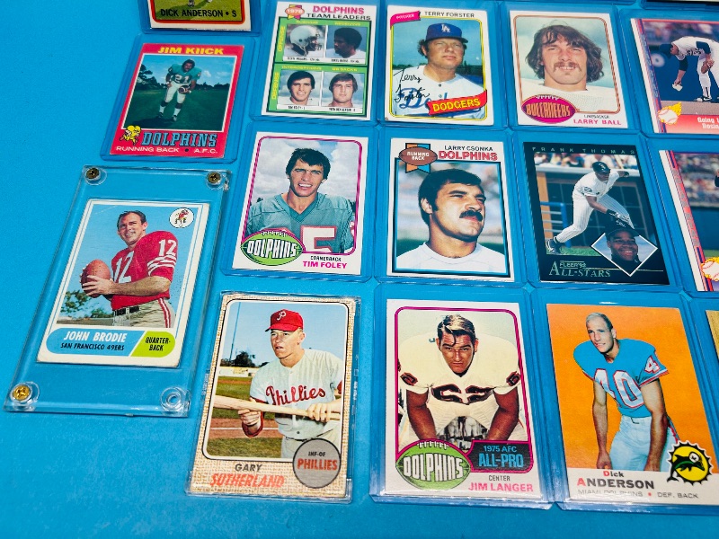 Photo 1 of 025086…final sale no returns/refunds-25 older sports cards in hard plastic sleeves 