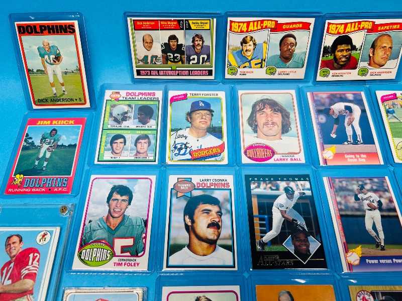 Photo 1 of 025086…final sale no returns/refunds-25 older sports cards in hard plastic sleeves 