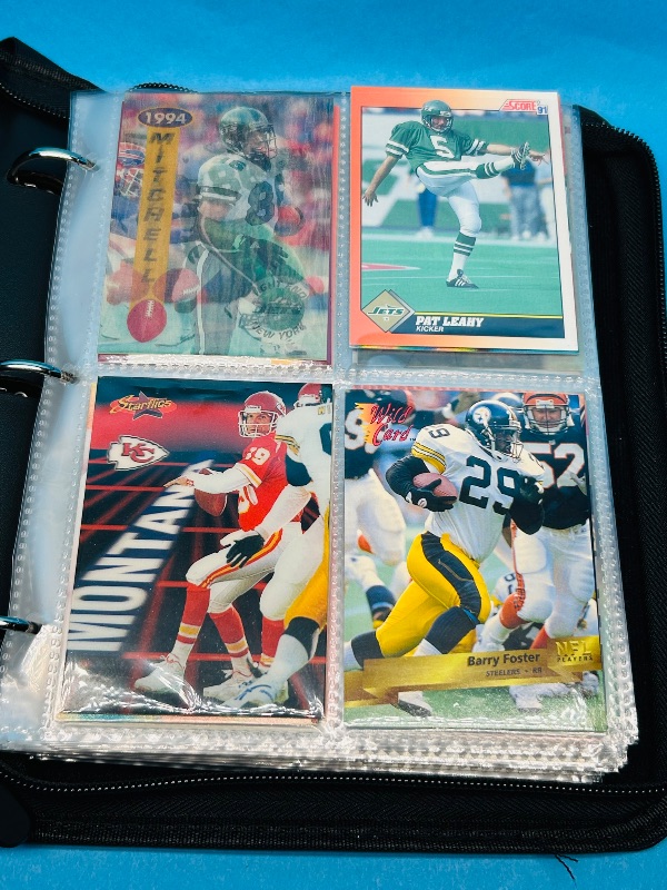Photo 1 of 025087… final sale no returns/refunds-160 mixed football cards(many 3-D) in binder