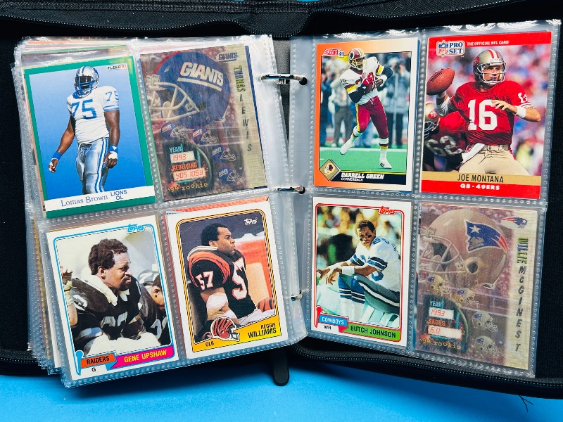 Photo 1 of 025087… final sale no returns/refunds-160 mixed football cards(many 3-D) in binder