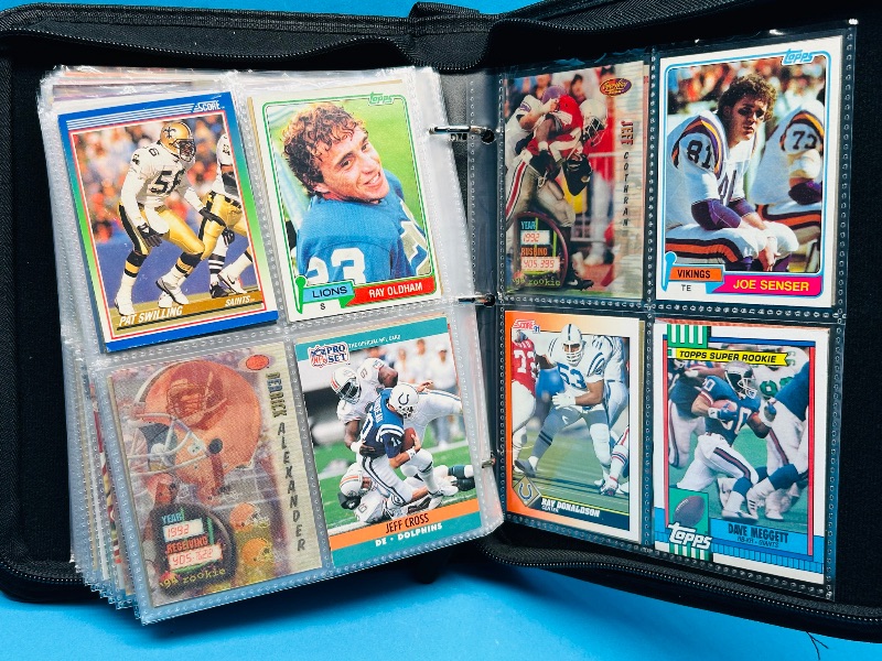 Photo 1 of 025087… final sale no returns/refunds-160 mixed football cards(many 3-D) in binder