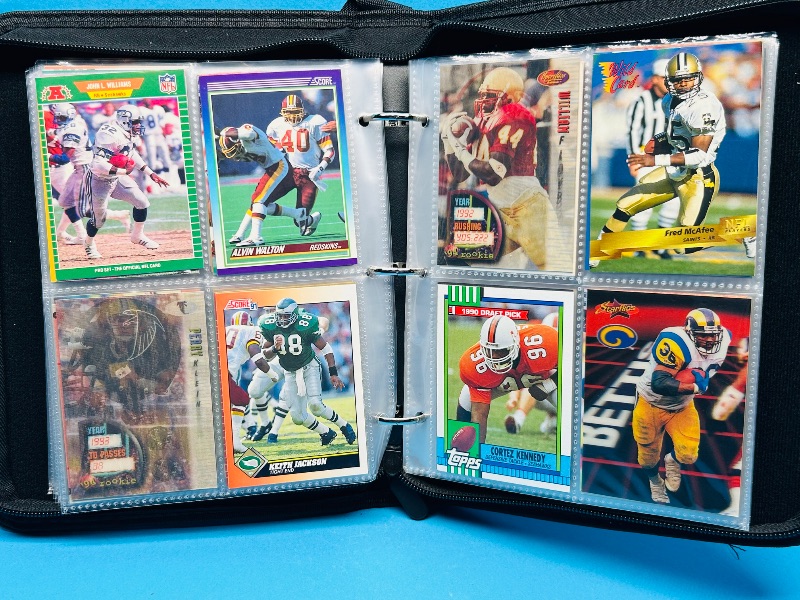 Photo 1 of 025087… final sale no returns/refunds-160 mixed football cards(many 3-D) in binder