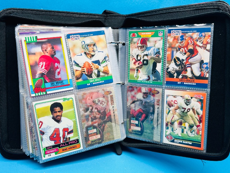 Photo 1 of 025087… final sale no returns/refunds-160 mixed football cards(many 3-D) in binder