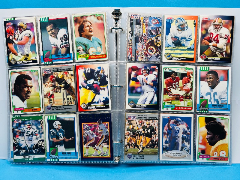 Photo 1 of 025088… final sale no returns/refunds-360 mixed football cards in binder
