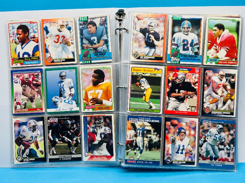 Photo 1 of 025088… final sale no returns/refunds-360 mixed football cards in binder