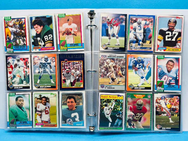 Photo 1 of 025088… final sale no returns/refunds-360 mixed football cards in binder